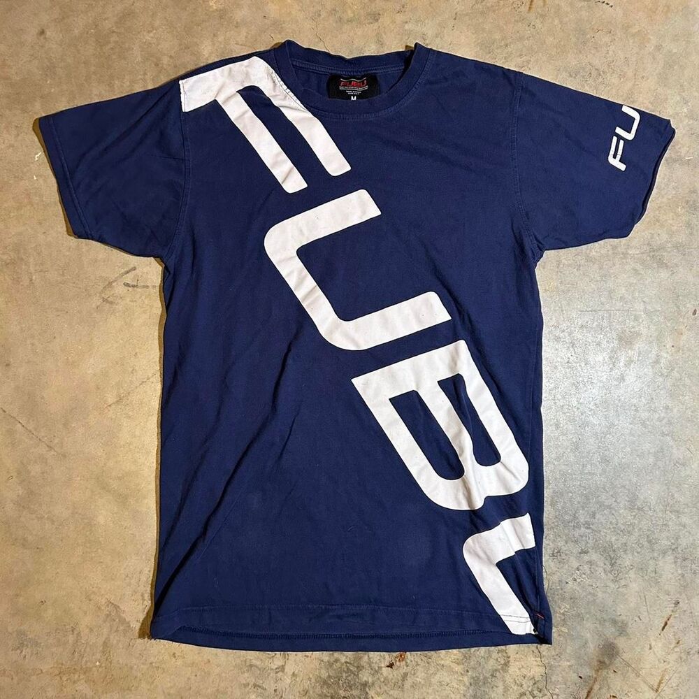 Fubu Men's Navy and Blue T-shirt
